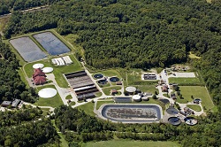 Wastewater Treatment Plant aerial photo